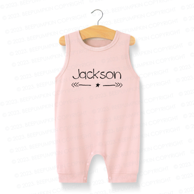 NEW! Personalized Sleeveless Baby Romper For Gender Neutral