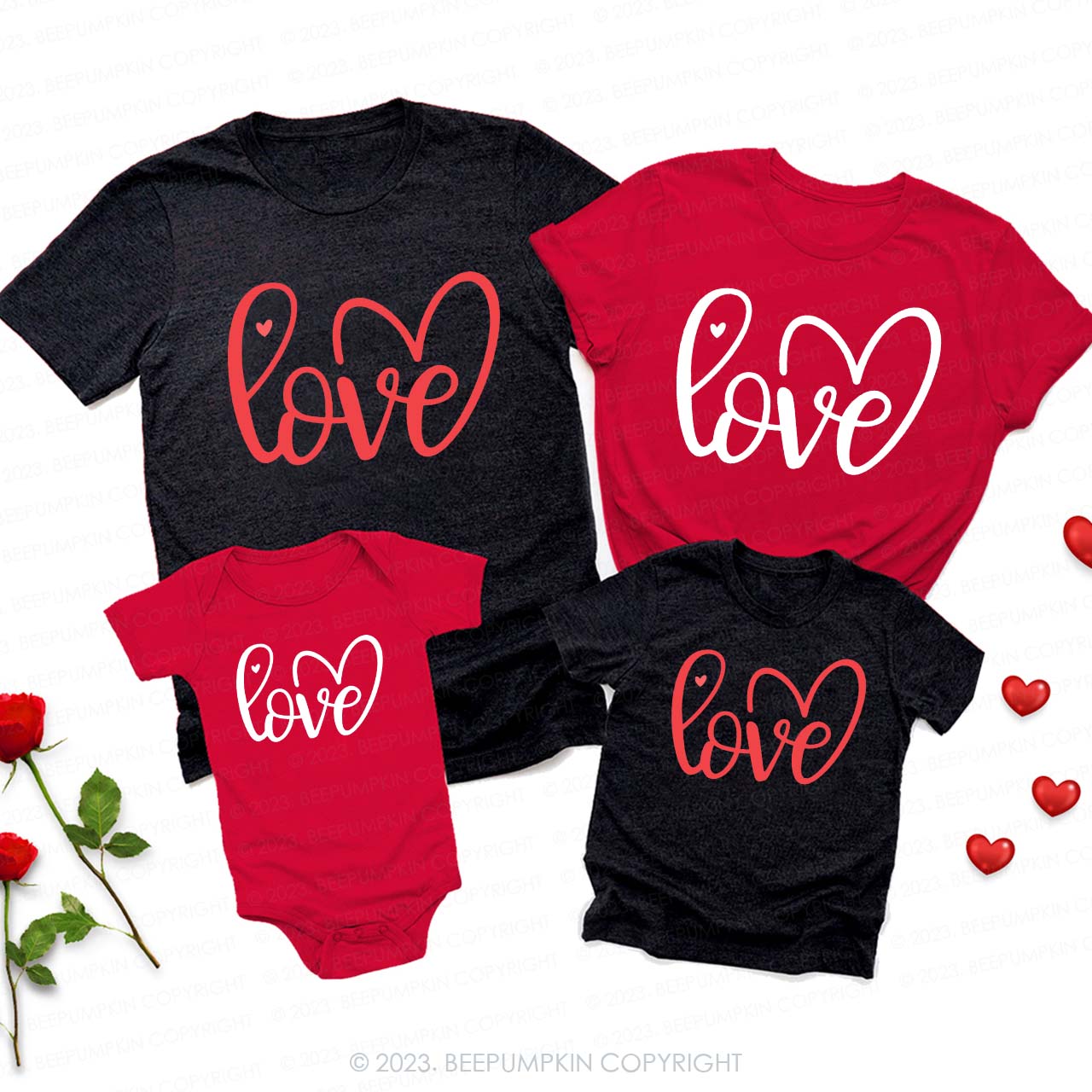 Love & Heart Valentine's Day Matching Shirts