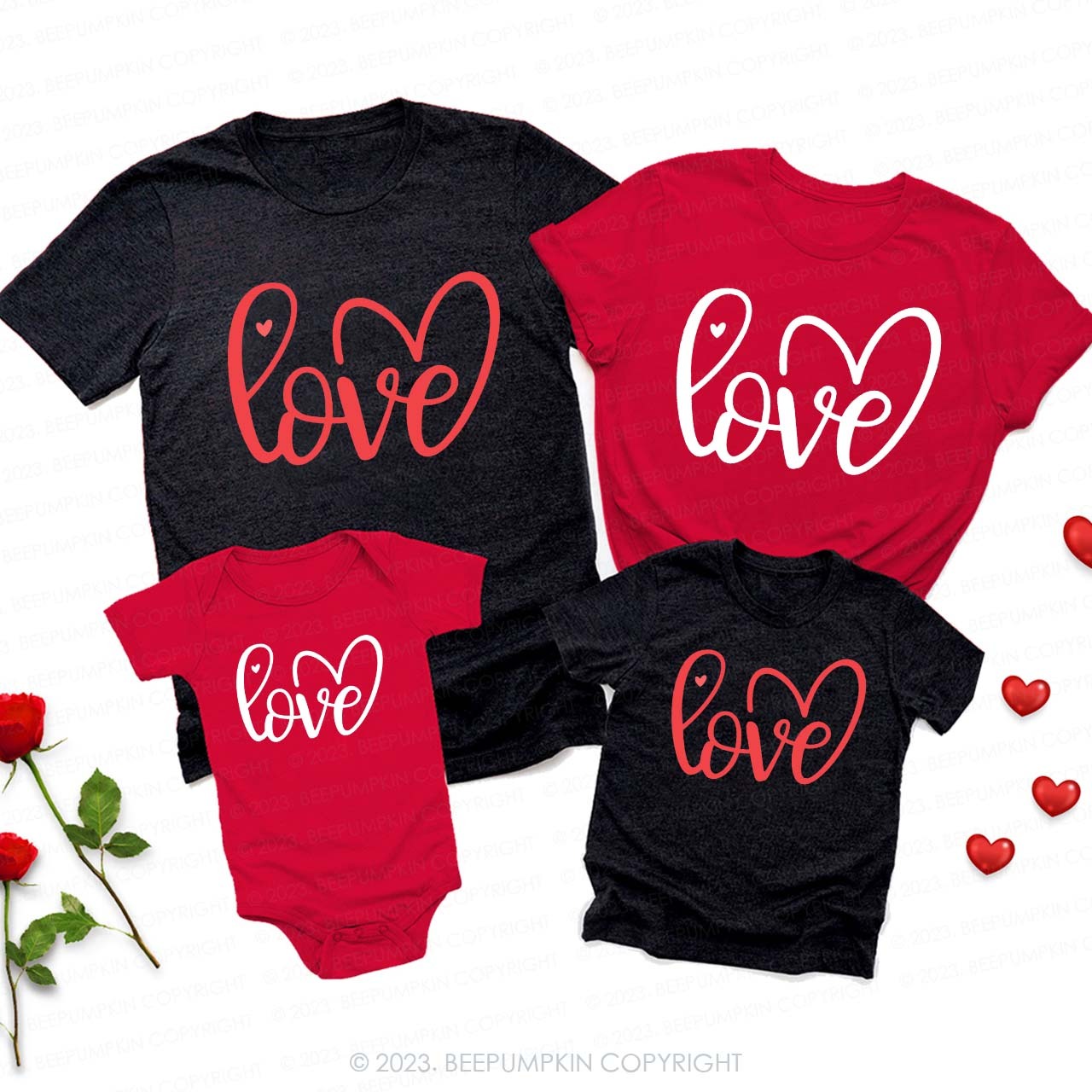 Love & Heart Valentine's Day Matching Shirts