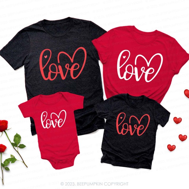 Love & Heart Valentine's Day Matching Shirts