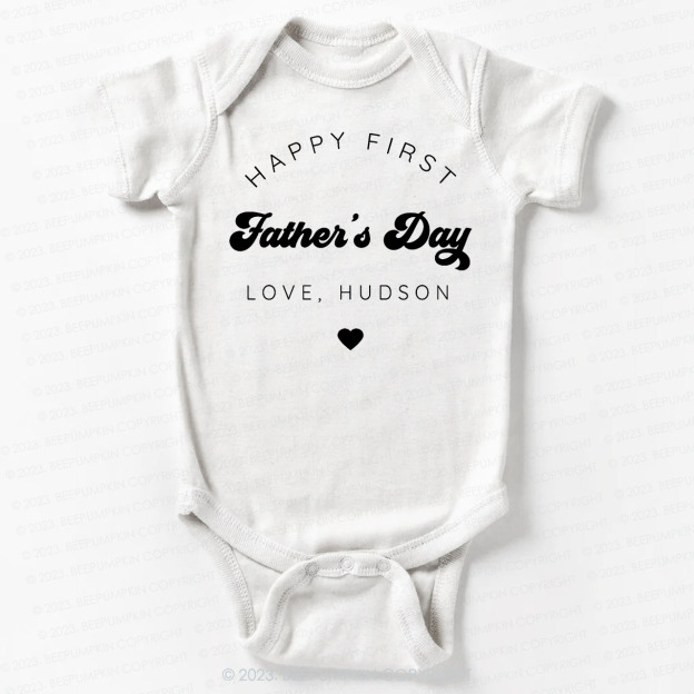 Happy First Fathers Day Bodysuit For Baby