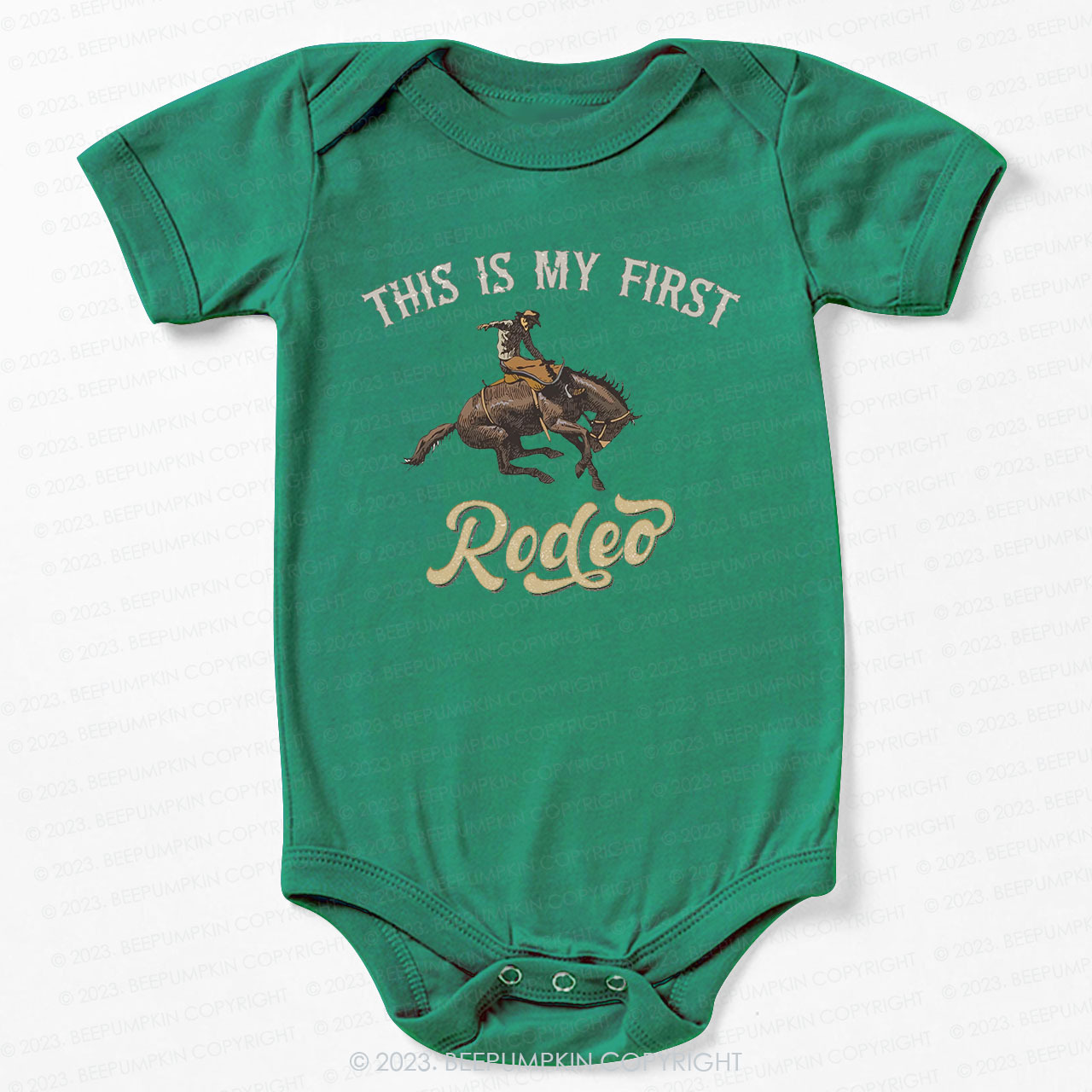 This Is My First Rodeo Cowboy Farm Bodysuit For Baby