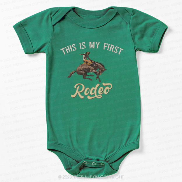 This Is My First Rodeo Cowboy Farm Bodysuit For Baby