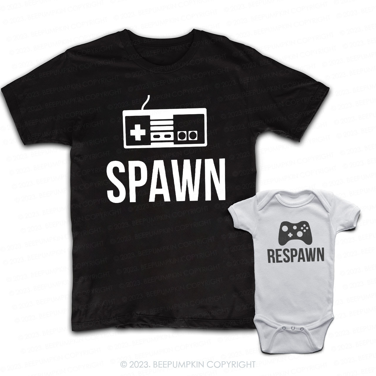 Spawn Respawn Gamer Matching Dad& Me Shirts