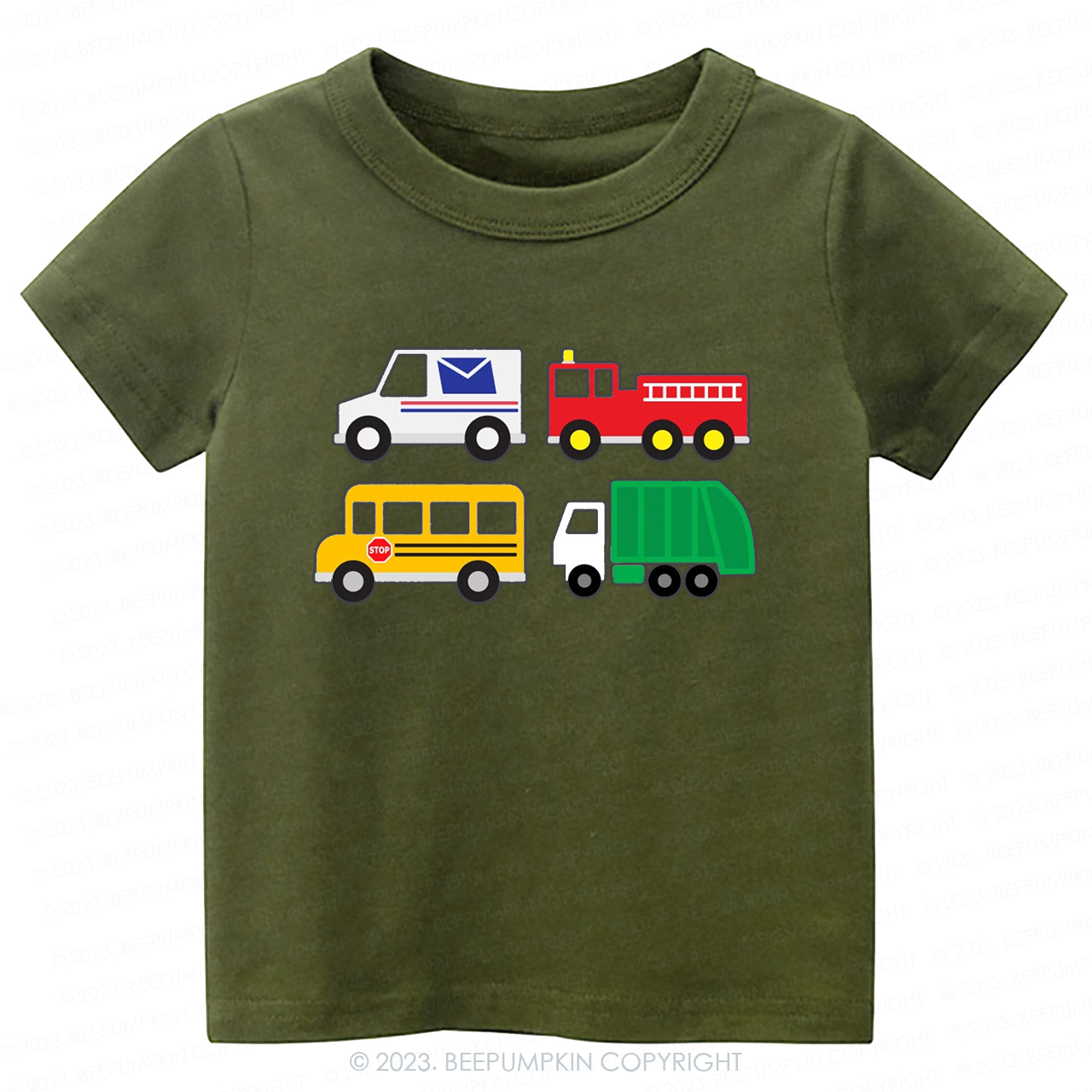 Busy Town Vehicles Firetruck -Toddler Tees