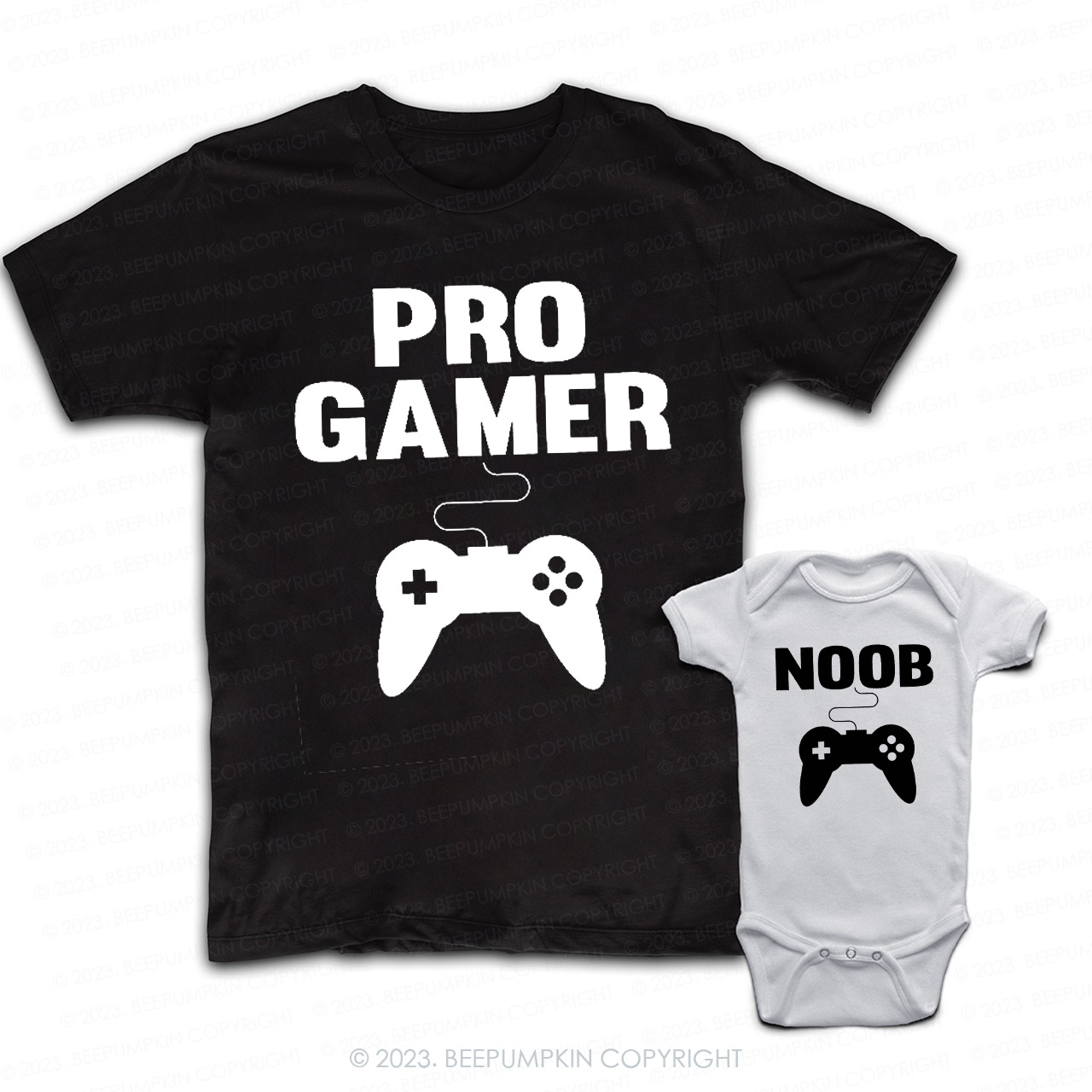 Pro Gamer Noob Matching Shirts For Dad&Me