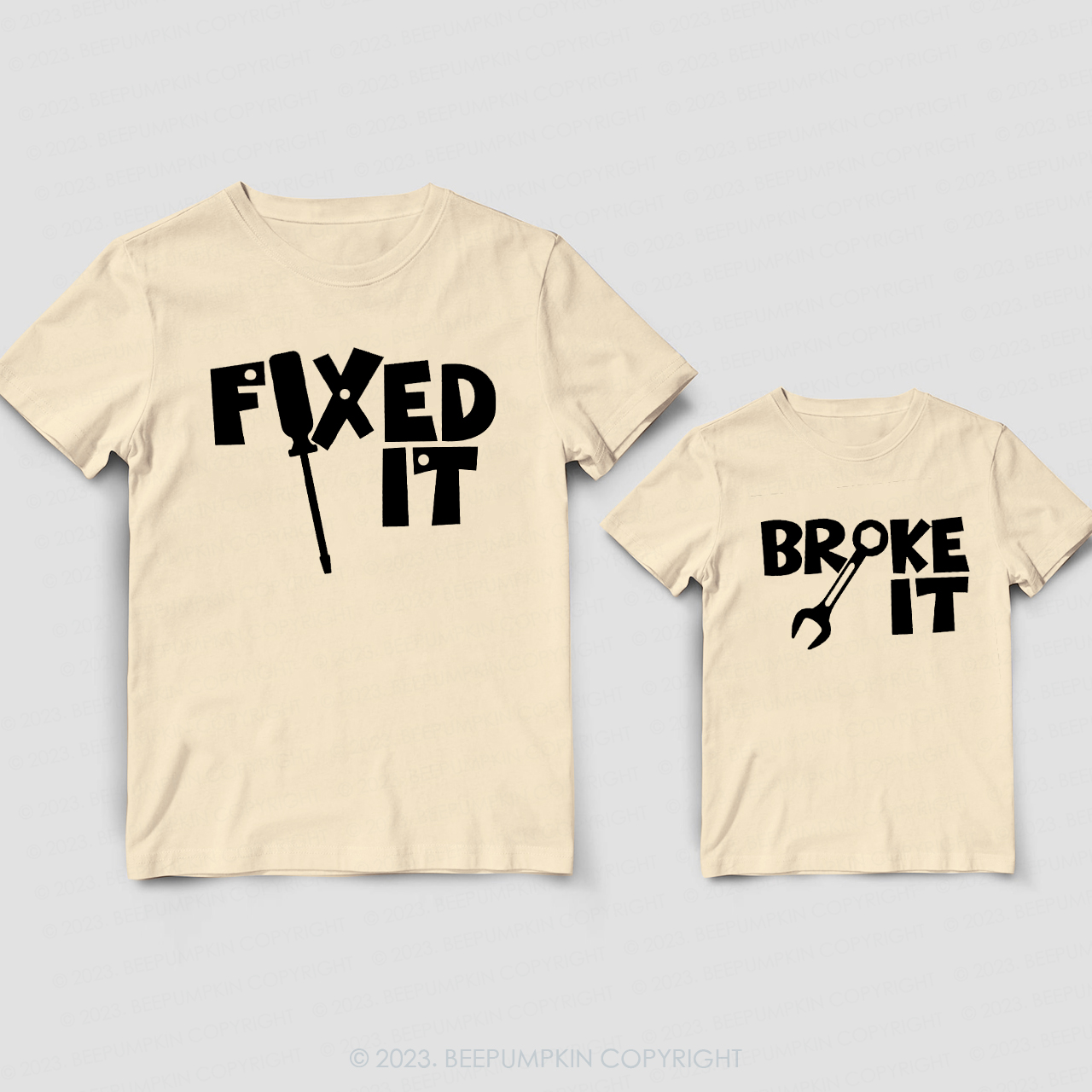 Fixed It Broke It Matching T-Shirts For Dad&Me