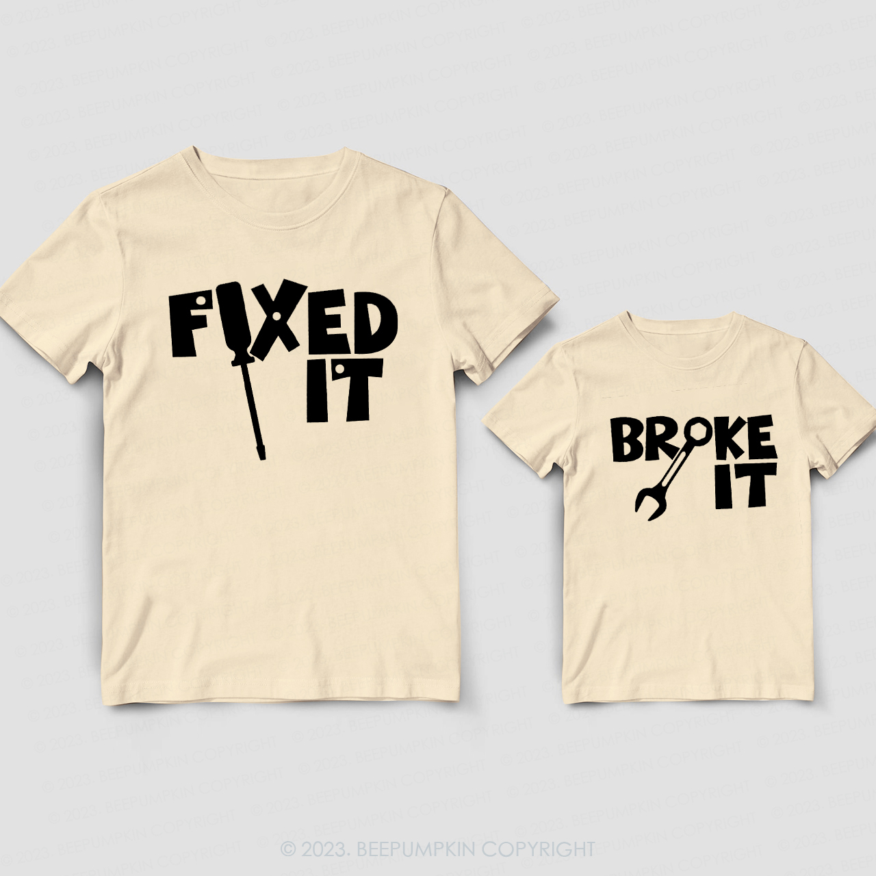 Fixed It Broke It Matching T-Shirts For Dad&Me