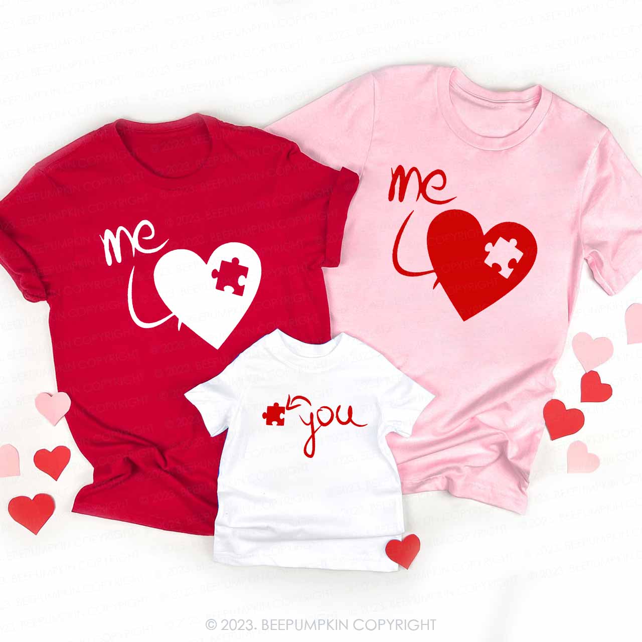 Heart Puzzle Valentine's Family Matching Shirts