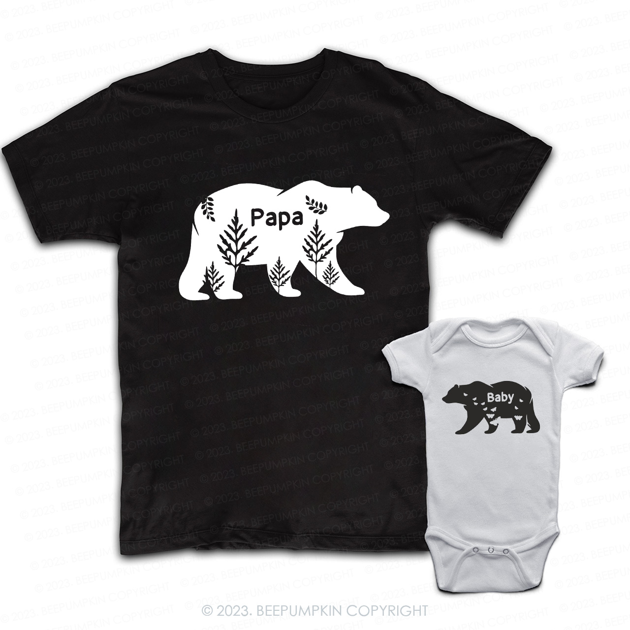 Dad & Me Matching T-Shirts –Papa Bear Baby Bear
