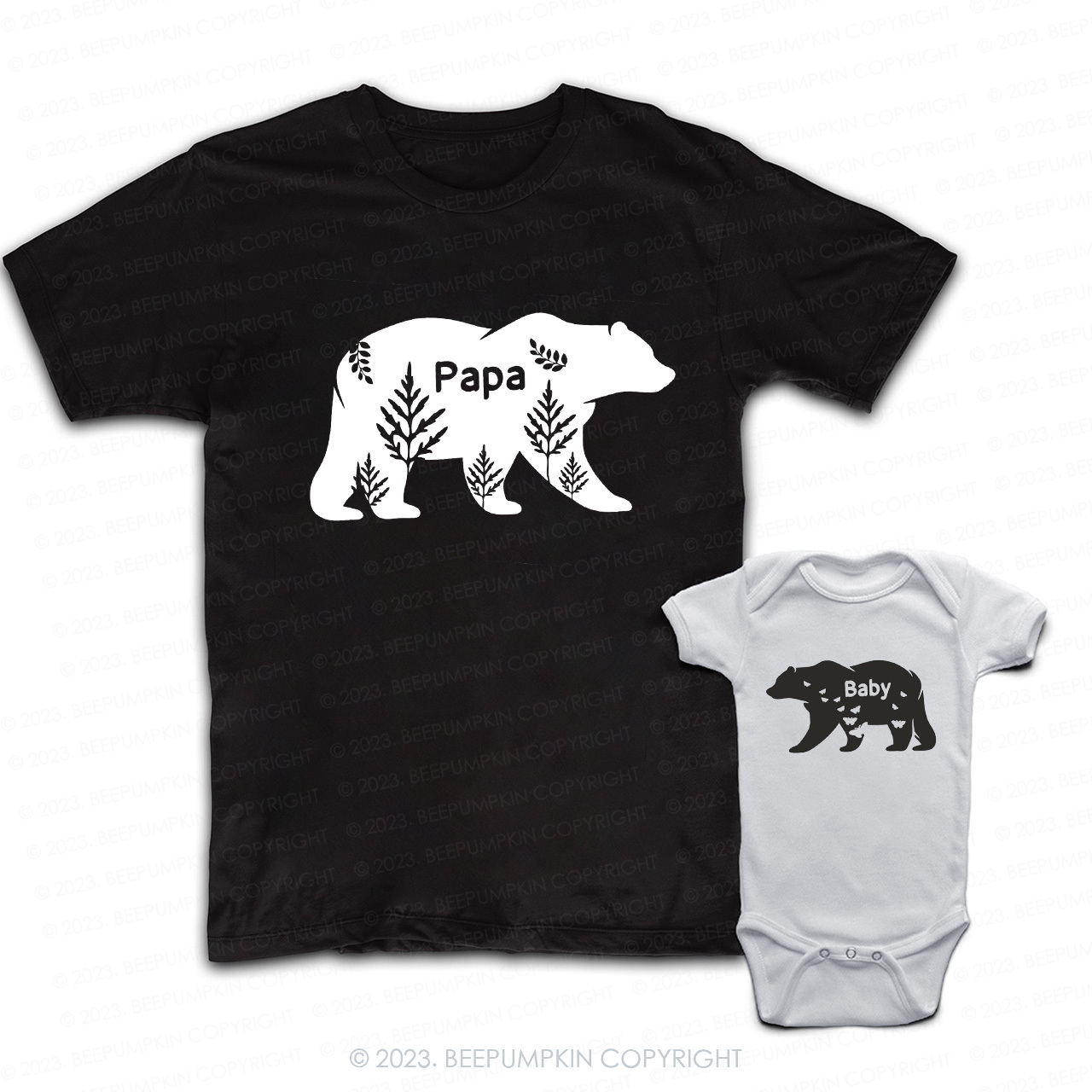 Dad & Me Matching T-Shirts �CPapa Bear Baby Bear