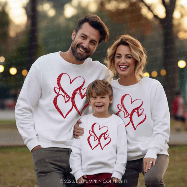 Glitter Love Matching Valentine‘s Sweatshirt
