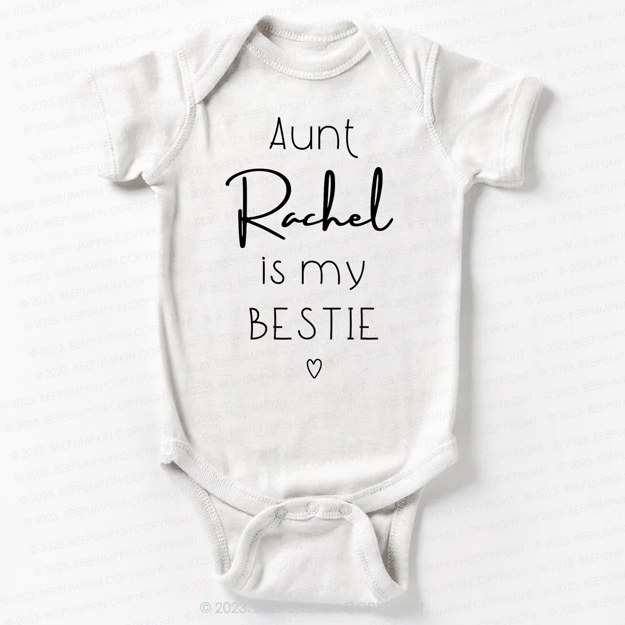 Personalized Brand Funny Aunt's Bestie Bodysuit For Baby