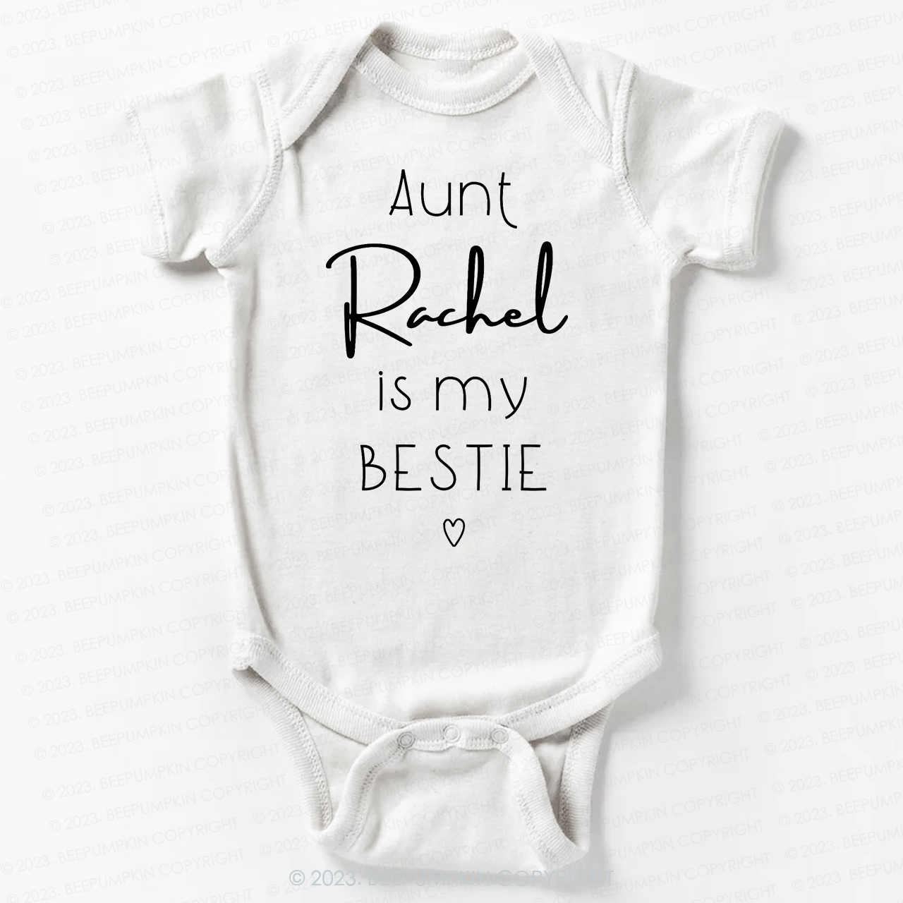 Personalized Brand Funny Aunt's Bestie Bodysuit For Baby