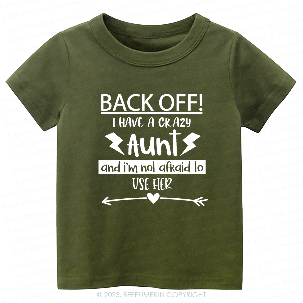 Back Off I Have A Crazy Aunt  -Toddler Tees