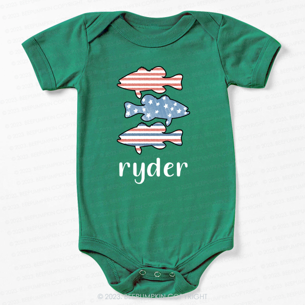 Personalized kid Fishing Gift Bodysuit For Baby