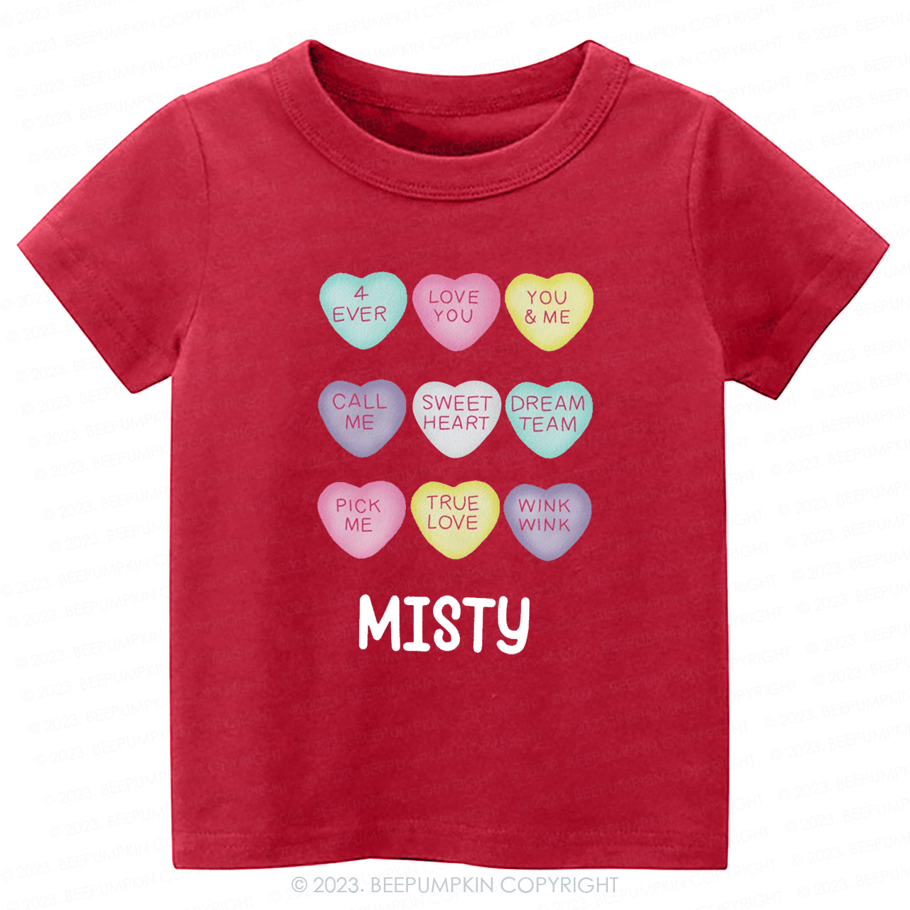 Personalized Colourful Valentine Heart -Toddler Tees Sale-Beepumpkin™
