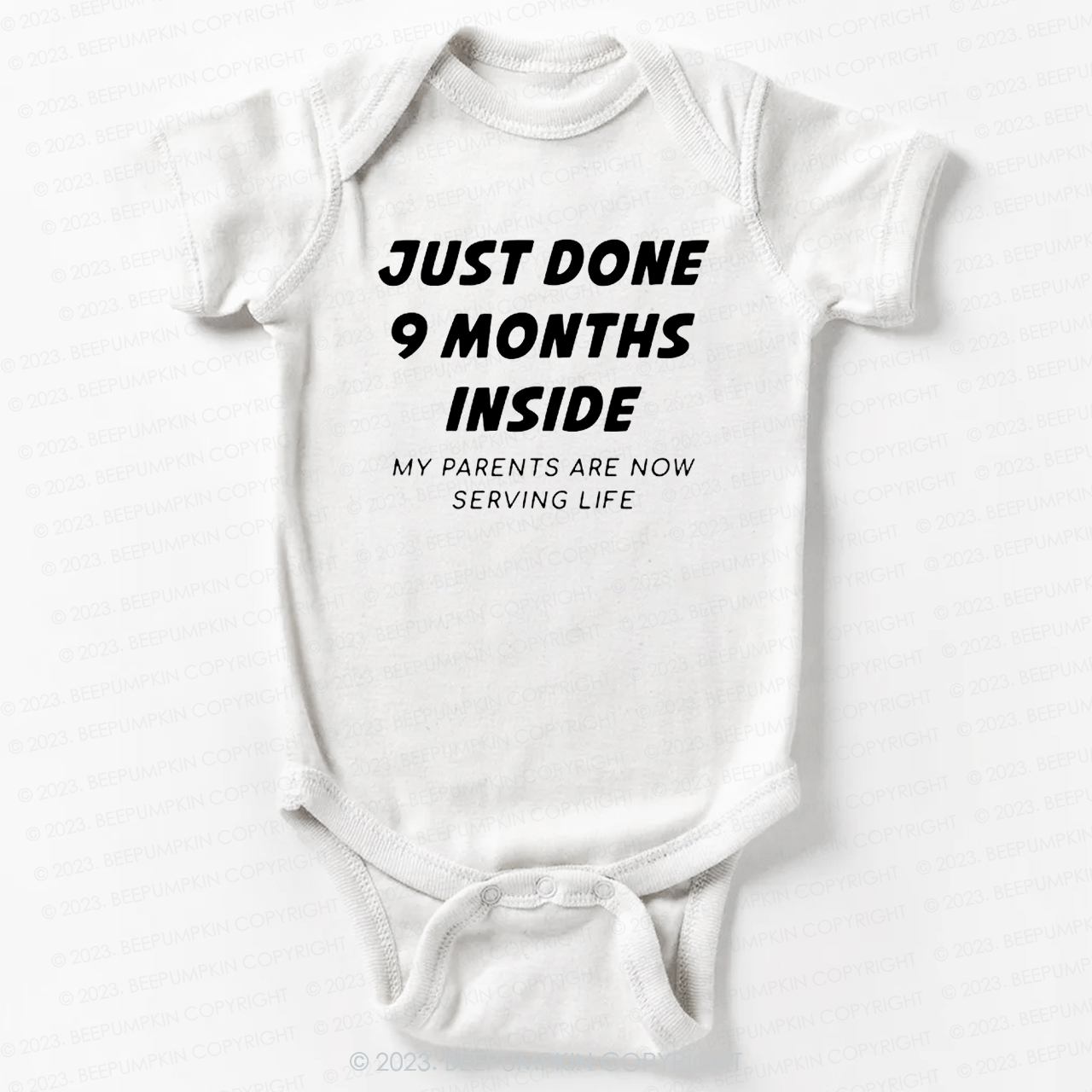Just Done 9 Months Inside  Bodysuit For Baby