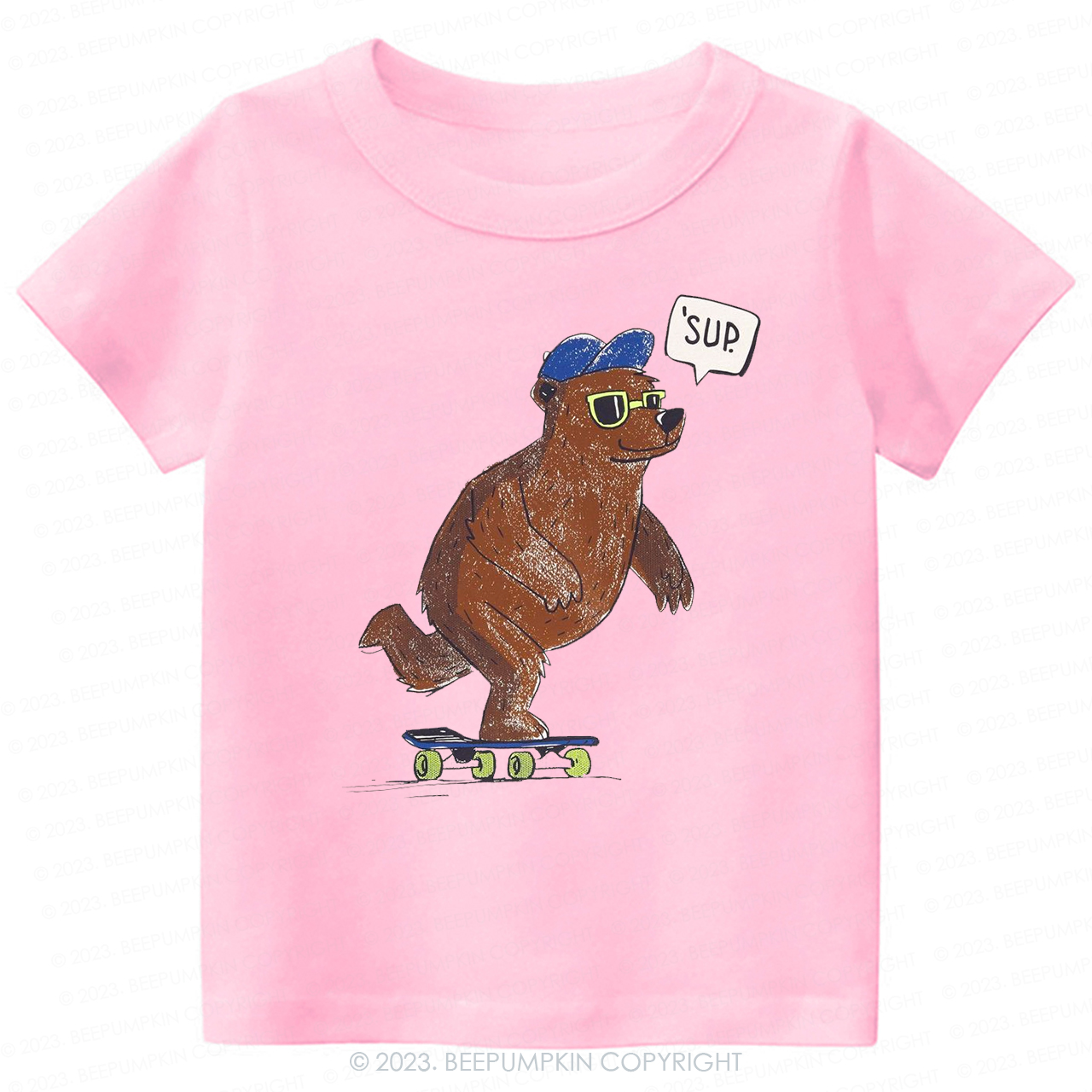 Skateboard Shoe Bear -Toddler Tees