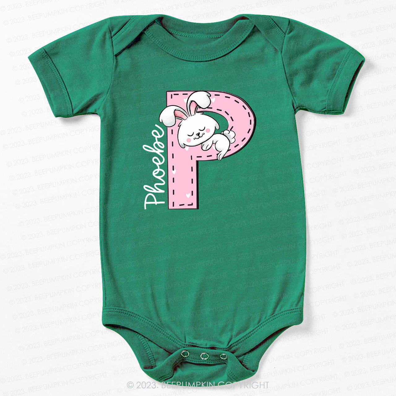 Custom Name Easter Bunny Bodysuit For Baby