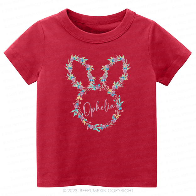 Floral Bunny Head Easter -Toddler Tees