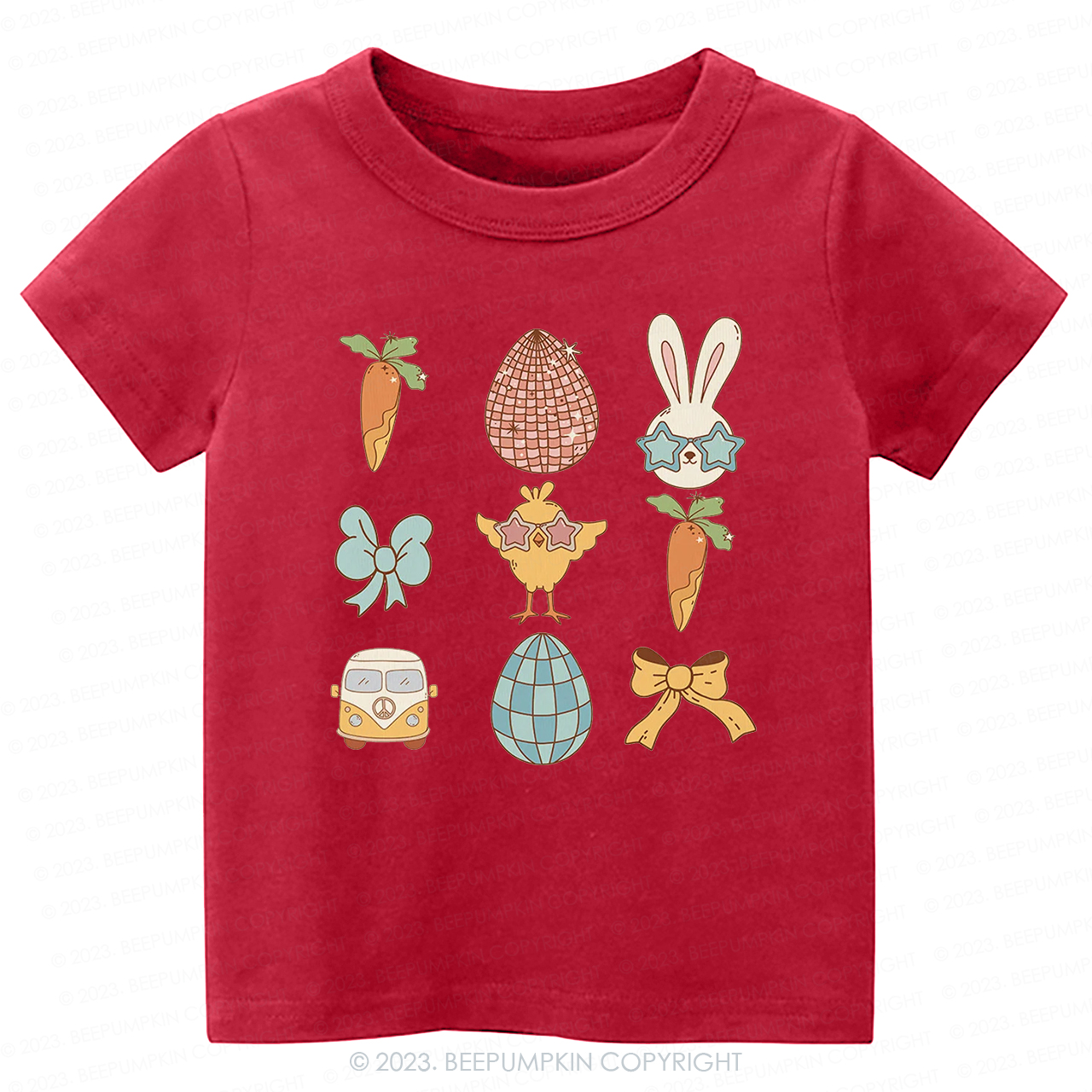 Kids Easter Carrot Car Bow  -Toddler Tees
