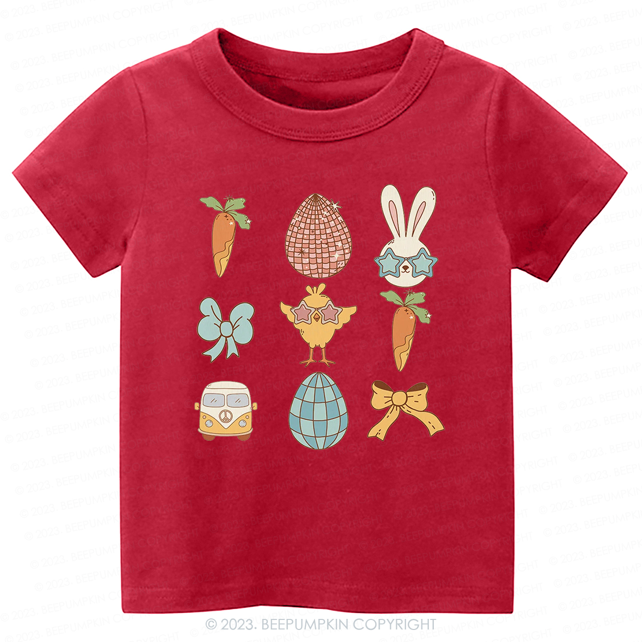 Kids Easter Carrot Car Bow  -Toddler Tees
