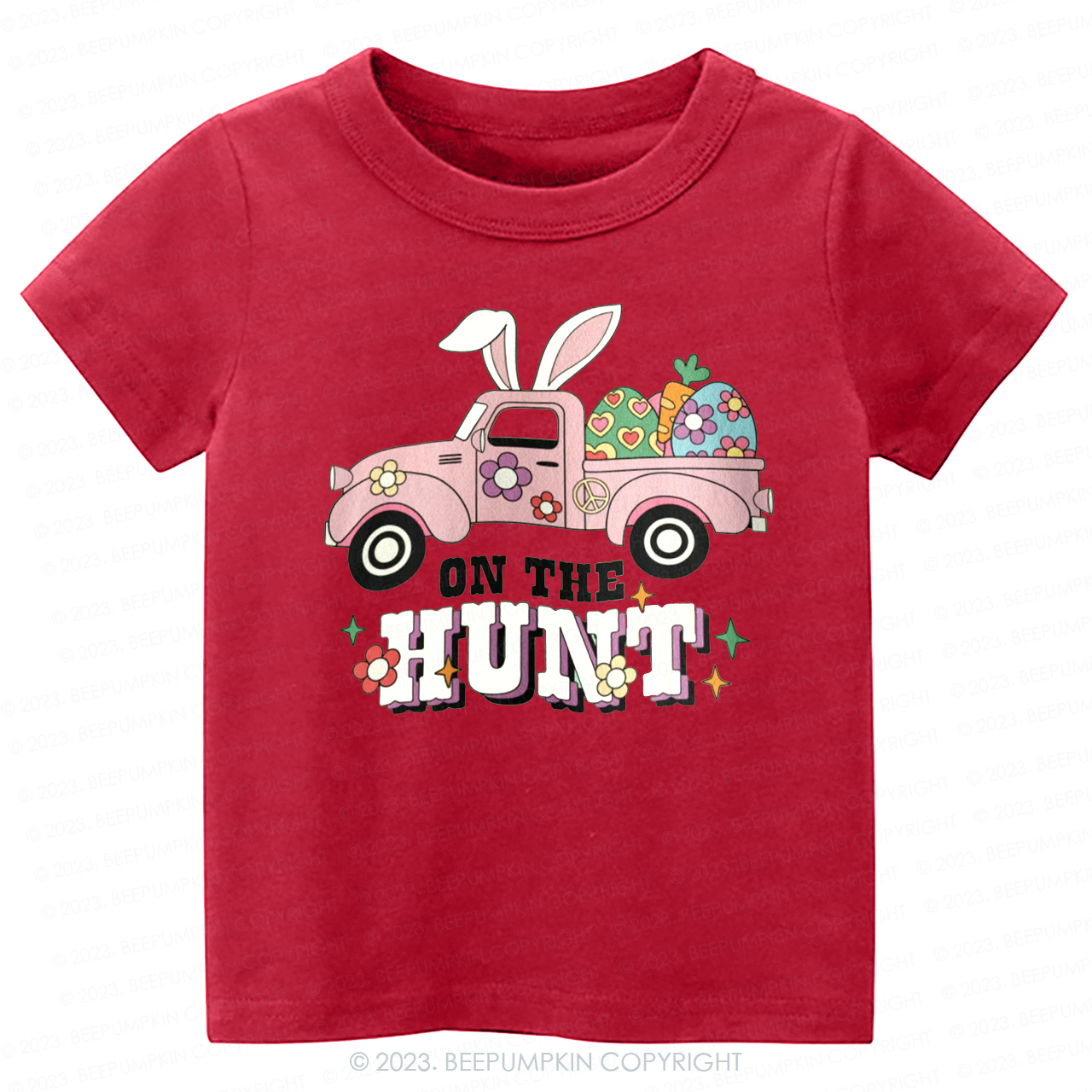On The Hunt Easter Bunny And Car-Toddler Tees