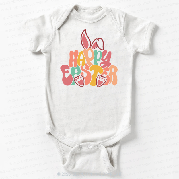Retro Happy Easter Bodysuit For Baby