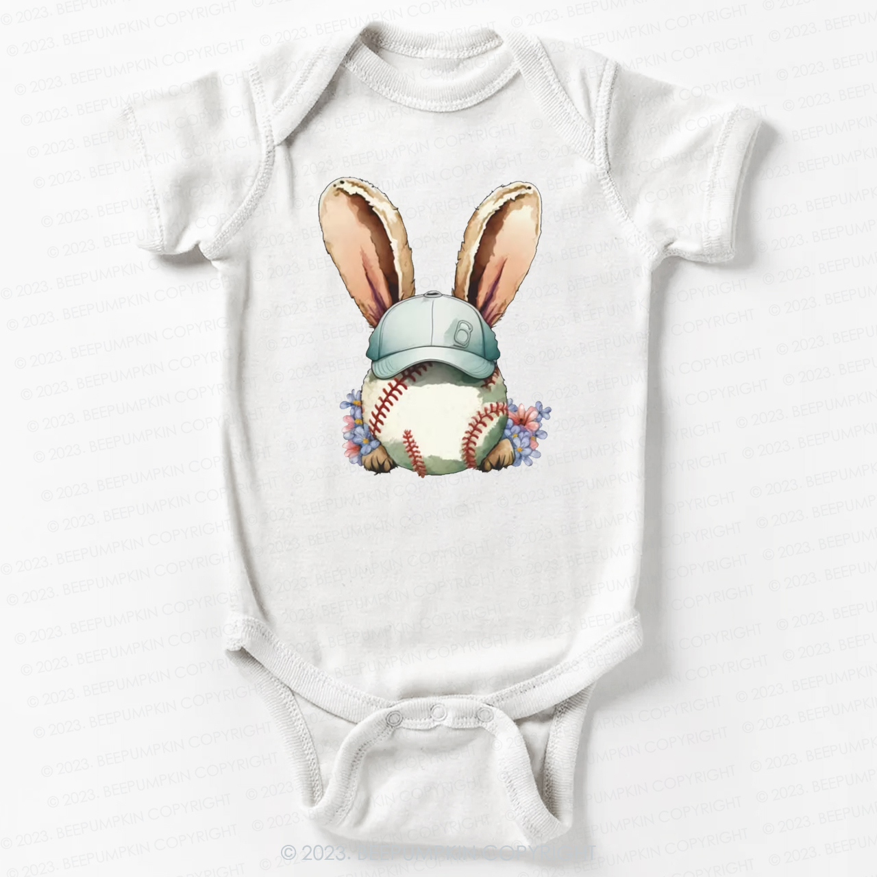 Easter Baseball Bunny Bodysuit For Baby