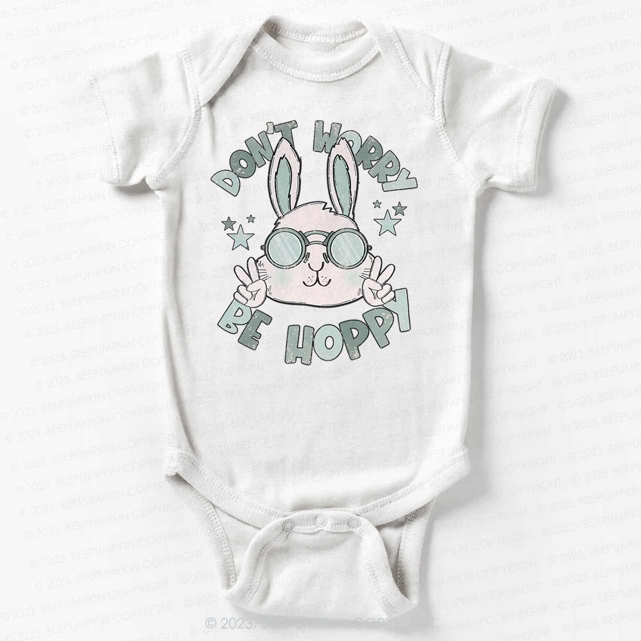 Don't Worry Be Hoppy Bodysuit For Baby