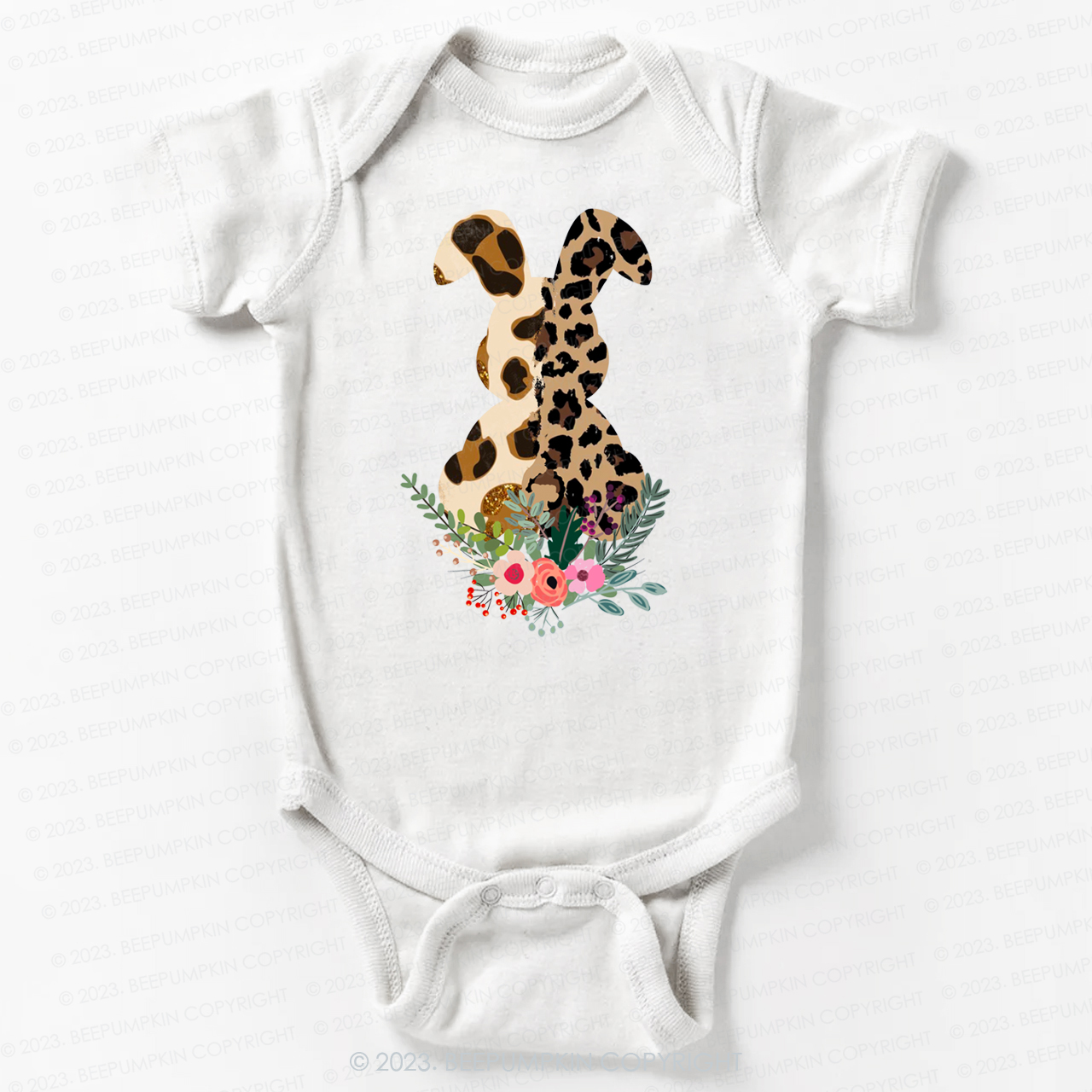 Leopard Bunny Easter Bodysuit For Baby