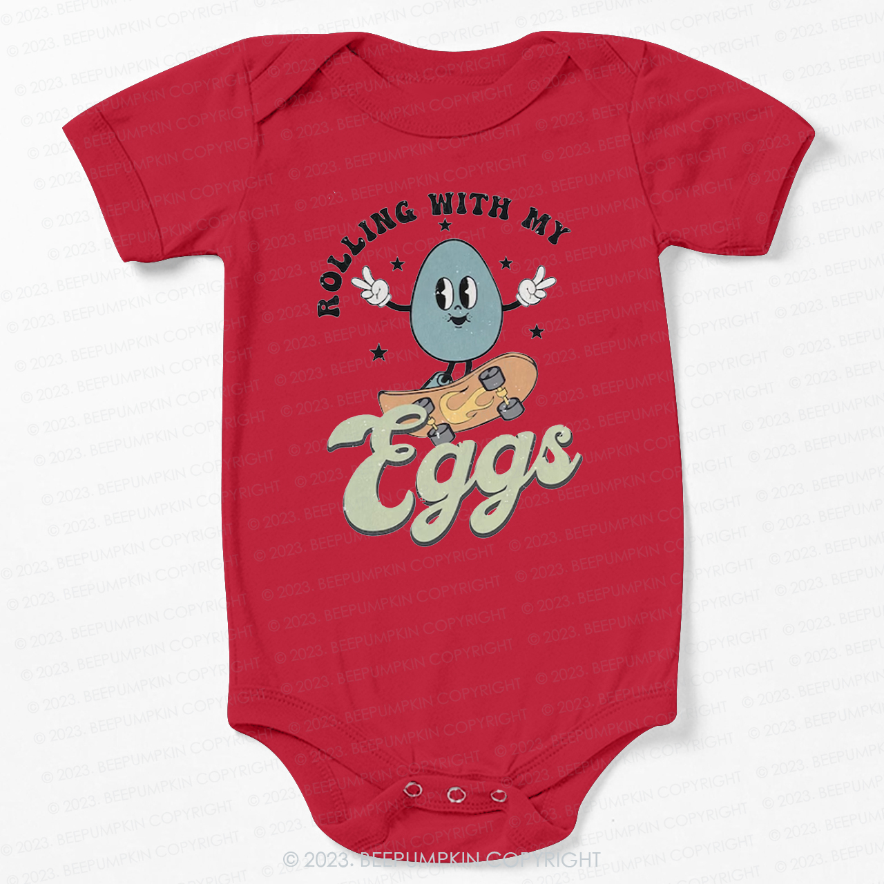 Rolling with My Eggs Bodysuit For Baby