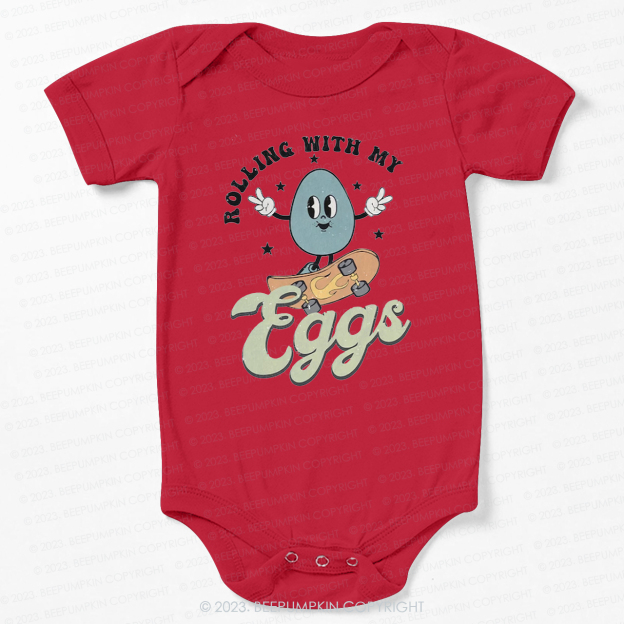 Rolling with My Eggs Bodysuit For Baby