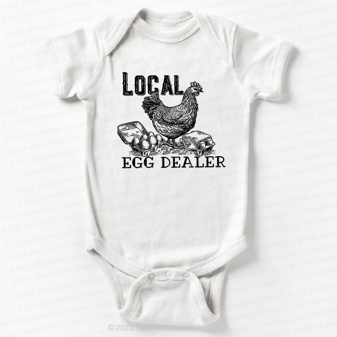 Local Egg Dealer Kids Retro Bodysuit For Baby