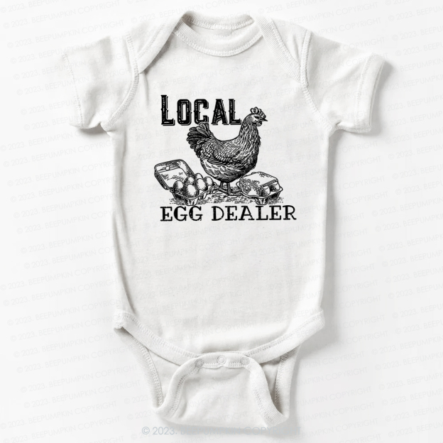 Local Egg Dealer Kids Retro Bodysuit For Baby