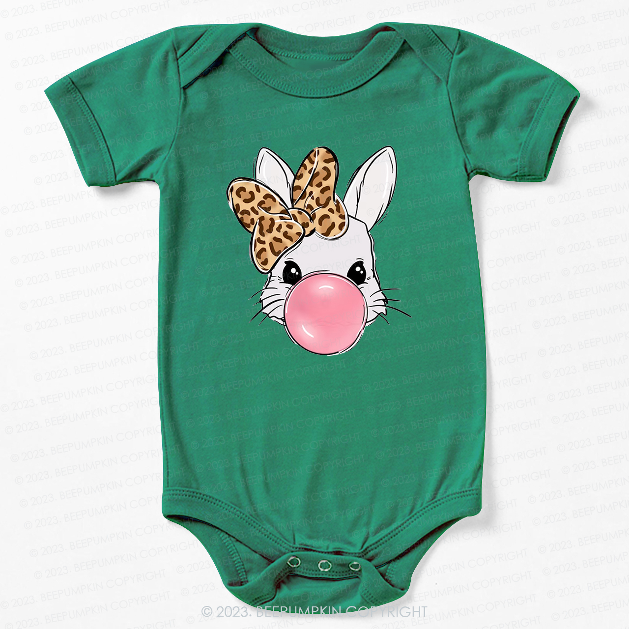 Bubble Gum Bunny Bodysuit For Baby