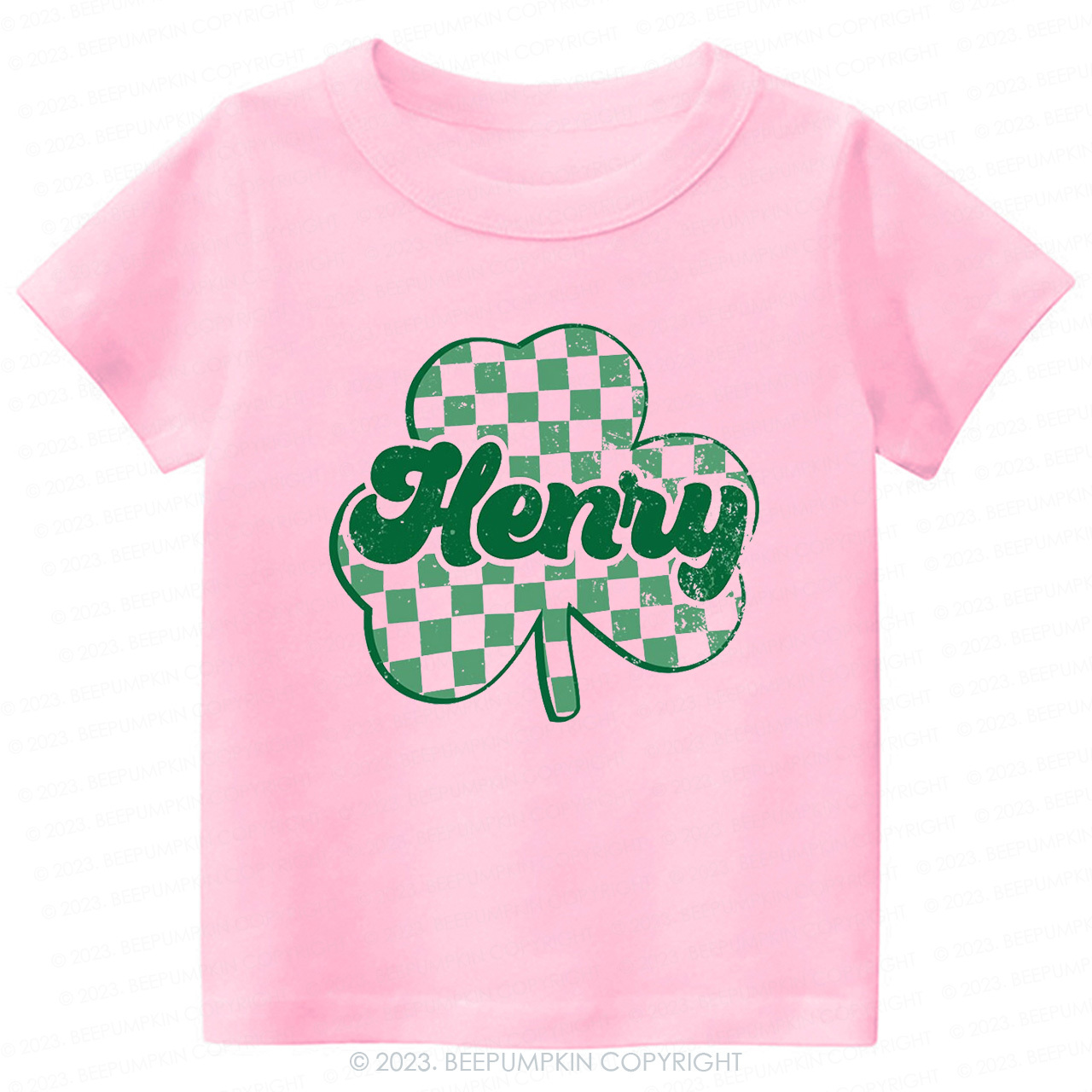 Clover Leaf with Name -Toddler&Kids Tees For St.Patricks day