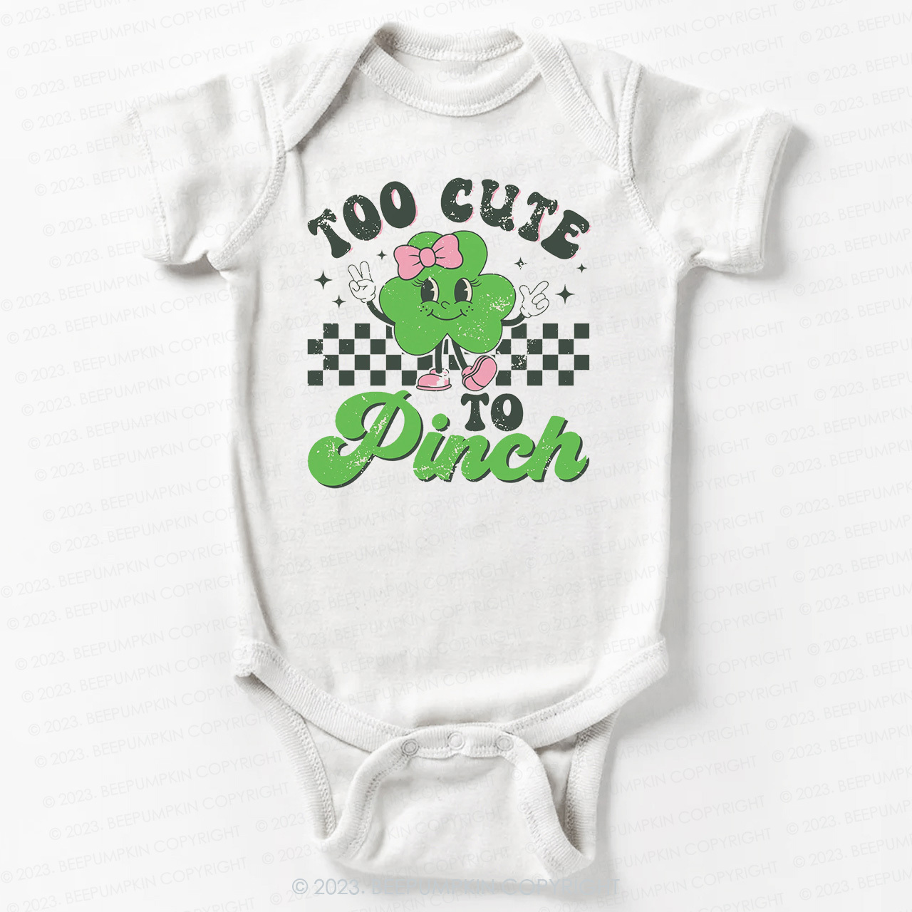 Too Cute To Pinch St.Patricks Day Bodysuit For Baby