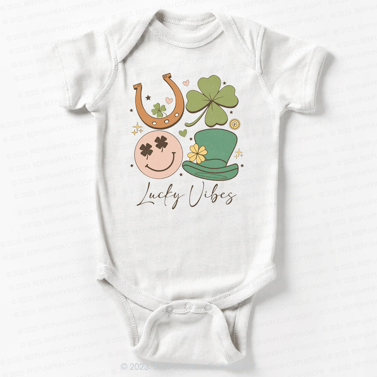 Lucky Vibes St.Patricks Day Bodysuit For Baby