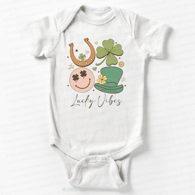 Lucky Vibes St.Patricks Day Bodysuit For Baby