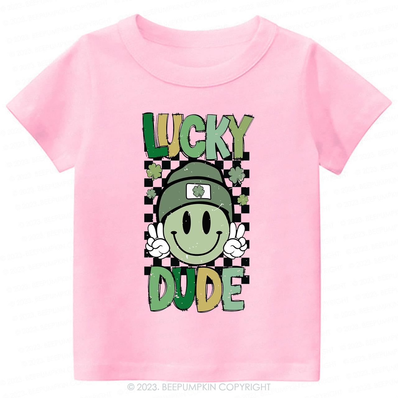 Retro Lucky Dude St.Patricks Day-Toddler&Kids Tees