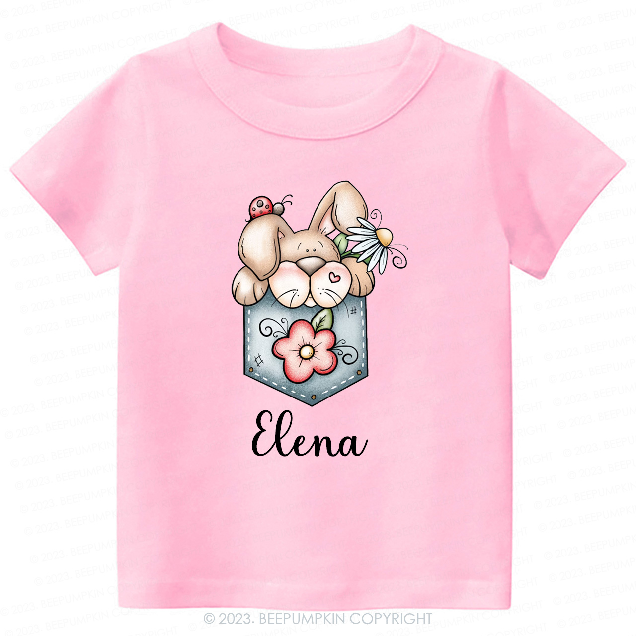 Pocket Bunny Hoppy Easter Toddler Tees