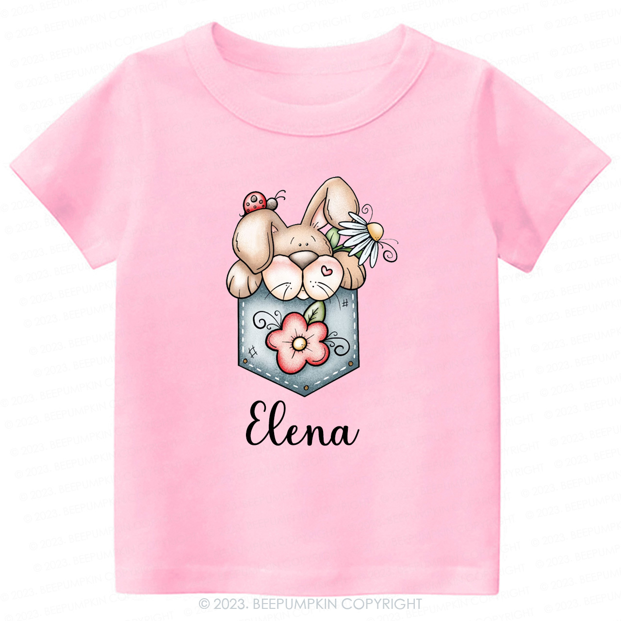 Pocket Bunny Hoppy Easter Toddler Tees