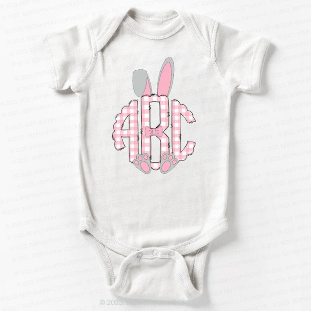 Bunny Ears Monogram Easter Bodysuit For Baby