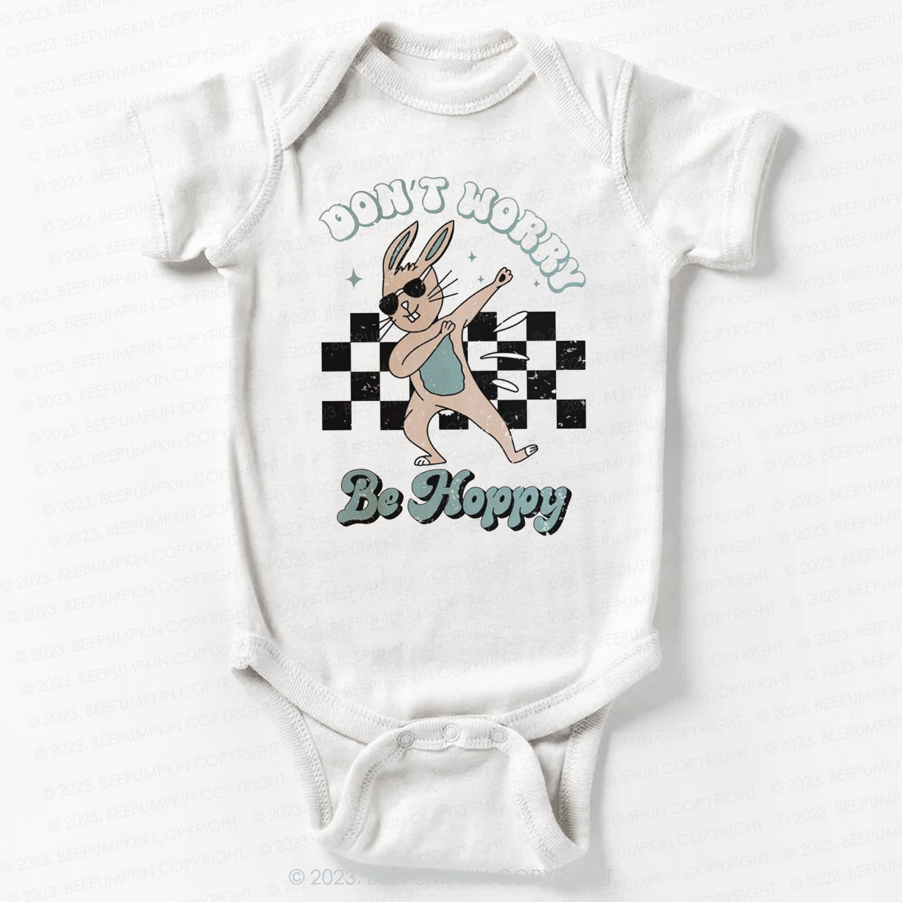 Dont Worry Be Hoppy Easter Bodysuit For Baby
