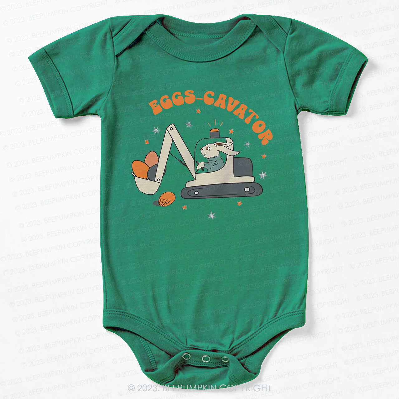 Eggs Cavator Construction Easter Bodysuit For Baby
