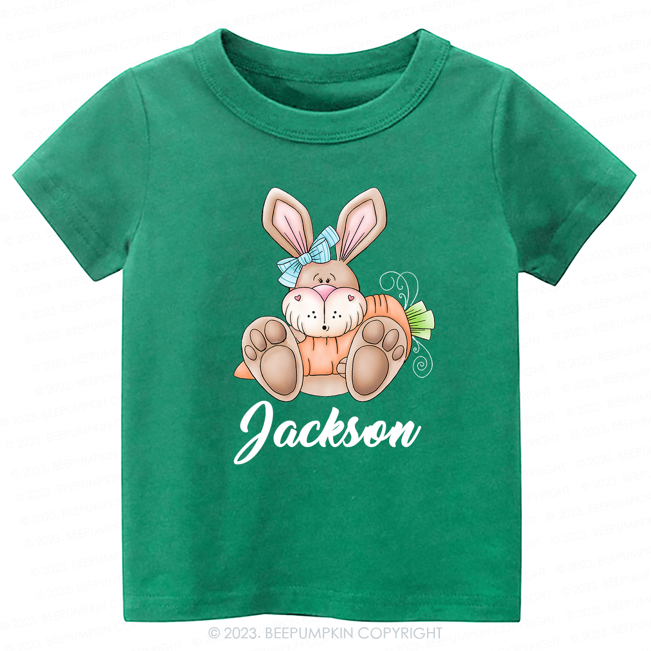 Spring Bunny Rabbit with Carrot Easter Toddler Tees