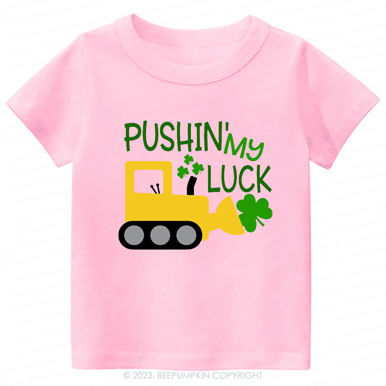 Pushin' My Luck St.Patricks Day-Toddler&Kids Tees