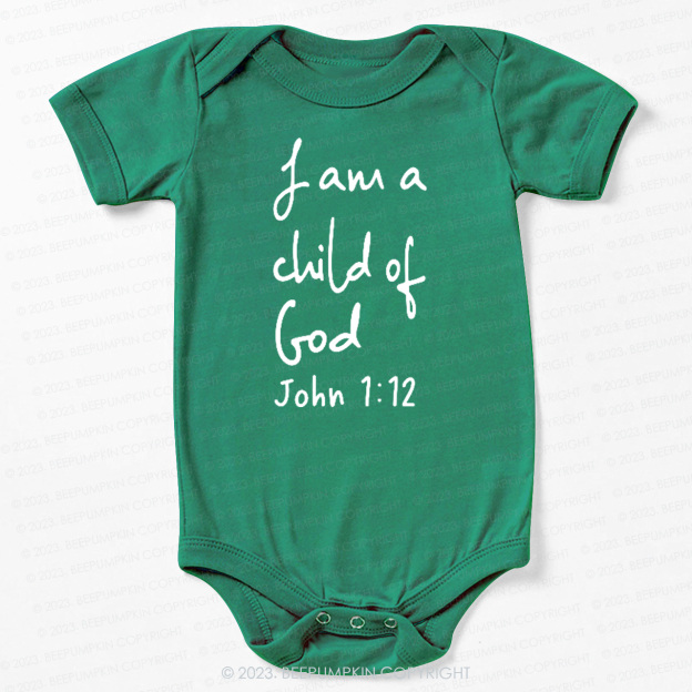 I Am A Child Of God Christian Easter Bodysuit For Baby